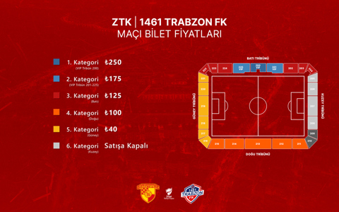 ZTK | 1461 Trabzon FK Maçının Biletleri Satışa Çıkıyor