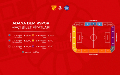 Adana Demirspor Maçının Biletleri Satışa Çıkıyor