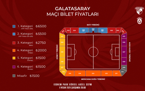 GALATASARAY MAÇININ BİLETLERİ SATIŞA ÇIKIYOR