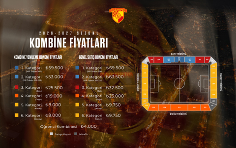 2026-2027 SEZONU KOMBİNE SATIŞLARI BAŞLIYOR